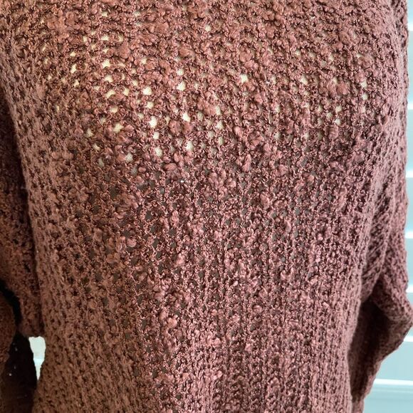 Size M/L open back woven deep dusty rose sweater Debut - Picture 2 of 7